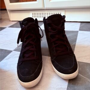 Sorel Men's Black and White High-Top Sneakers